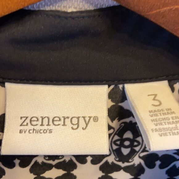 Chicos zenergy size 3 zipper jacket xl 87 polyester - Picture 2 of 4